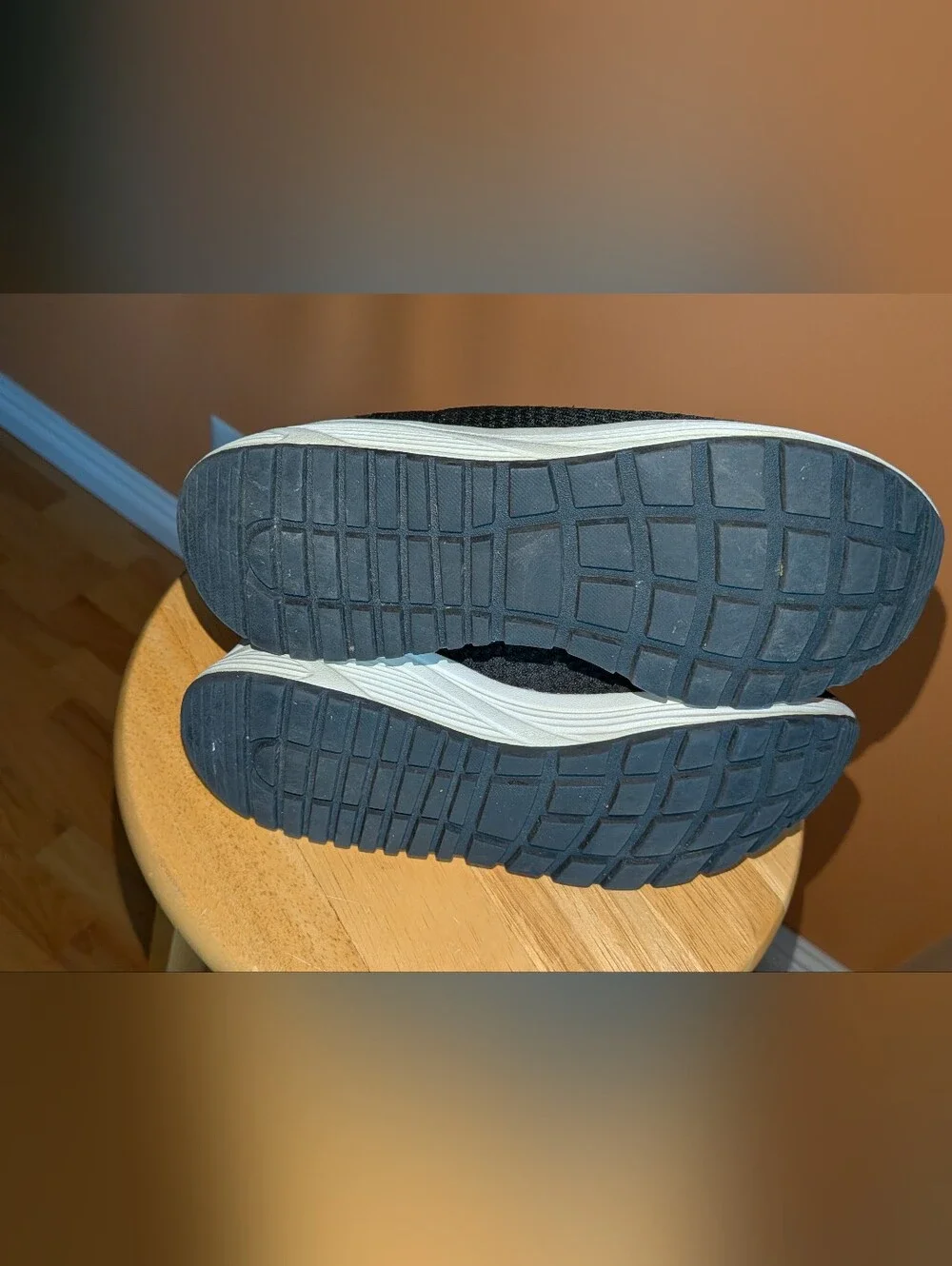 Skechers Black Knit Slip-On Sneakers - Lightweight Comfort Size 8